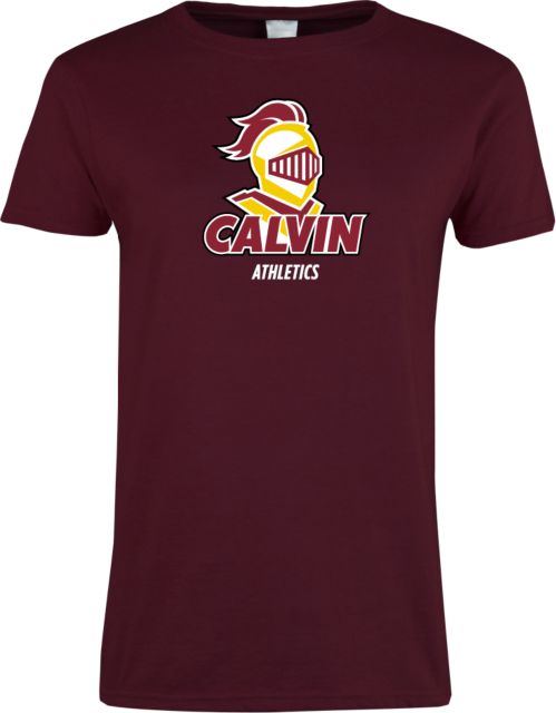 Calvin Univ Ladies T Shirt Athletics Stacked - ONLINE ONLY