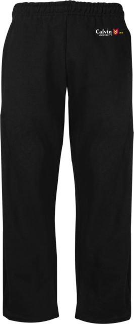 Calvin Univ Fleece Open Bottom Pant University Logo 1876 Horizontal - ONLINE ONLY