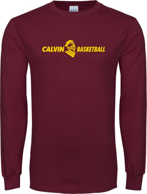 Calvin Univ Long Sleeve T Shirt Basketball Horizontal - ONLINE ONLY