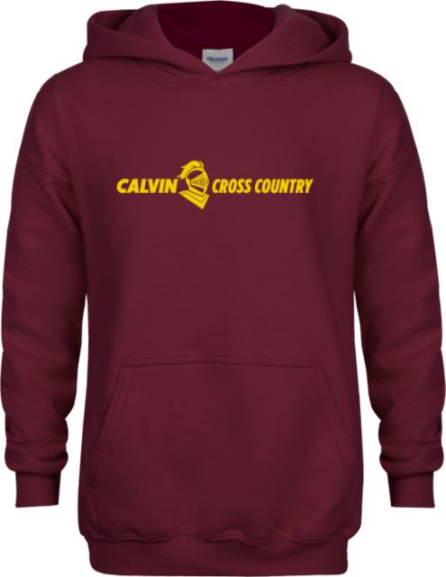 Calvin Univ Youth Fleece Hoodie Cross Country Horizontal - ONLINE ONLY