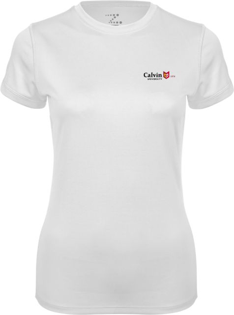 Calvin Univ Ladies Syntrel Performance Tee University Logo 1876 Horizontal - ONLINE ONLY