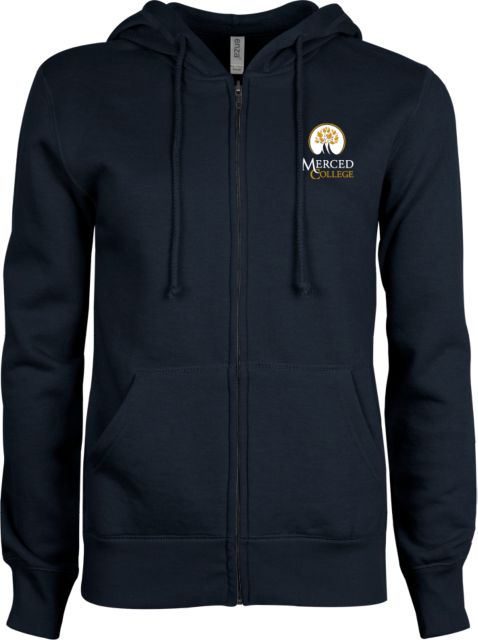 Merced College ENZA Ladies Fleece Full Zip Hoodie Primary Logo - ONLINE ONLY
