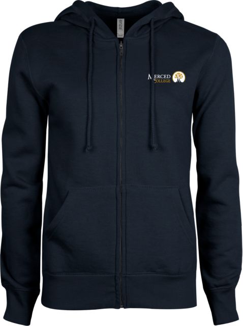 Merced College ENZA Ladies Fleece Full Zip Hoodie Secondary Logo - ONLINE ONLY