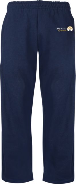 Merced College Fleece Open Bottom Pant Secondary Logo - ONLINE ONLY