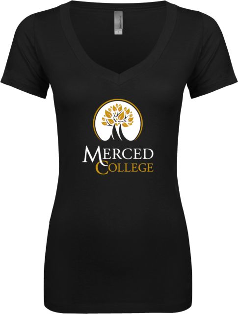 Merced College Next Level Ladies Junior Fit Ideal V Tee Primary Logo - ONLINE ONLY