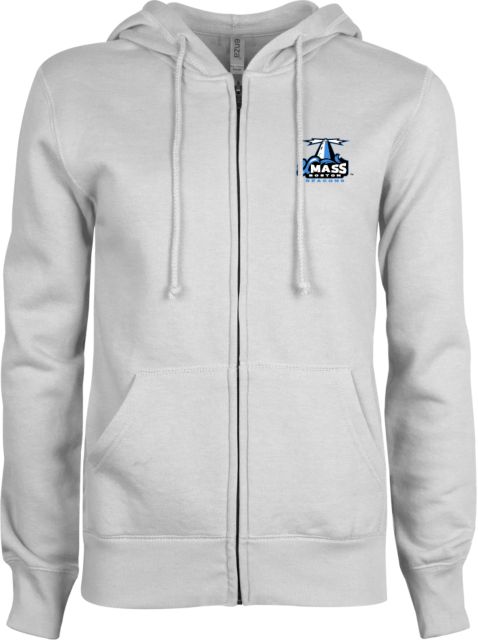 UMass Boston ENZA Ladies Fleece Full Zip Hoodie Primary Logo - ONLINE ONLY