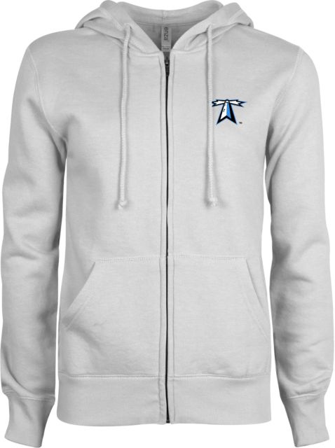 UMass Boston ENZA Ladies Fleece Full Zip Hoodie Lighthouse - ONLINE ONLY