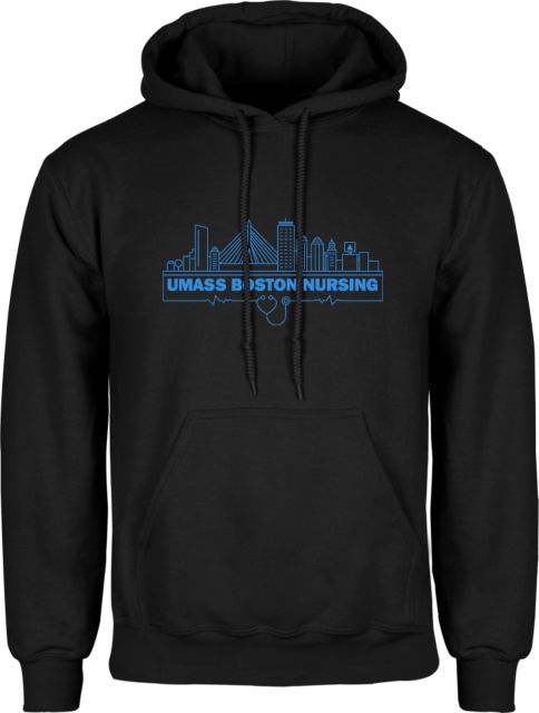 UMass Boston Fleece Hoodie UMB Nursing - ONLINE ONLY