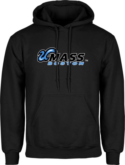 UMass Boston Fleece Hoodie UMass Boston Horizontal - ONLINE ONLY