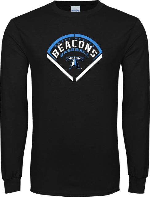 UMass Boston Long Sleeve T-Shirt Beacons Baseball Stencil Diamond - ONLINE ONLY
