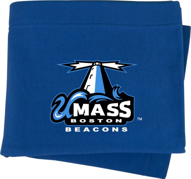 UMass Boston Sweatshirt Blanket Primary Logo - ONLINE ONLY