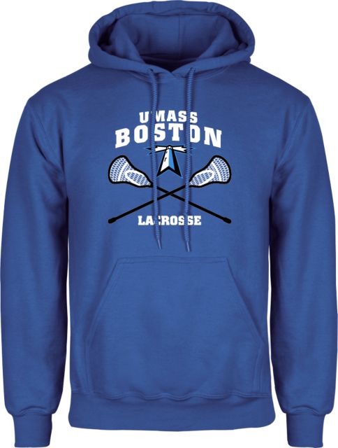 UMass Boston Fleece Hoodie UMass Boston Lacrosse Crossed Sticks - ONLINE ONLY