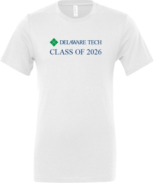 Delaware Tech CC Bella + Canvas Jersey Cotton T Shirt Delaware Tech Class of 2026 - ONLINE ONLY