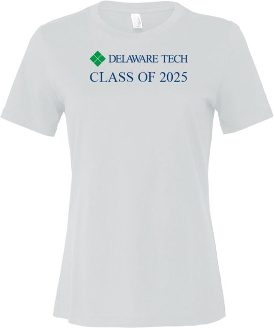 Delaware Tech CC Bella + Canvas Womens Relaxed Cotton T Shirt Delaware Tech Class of 2025 - ONLINE ONLY