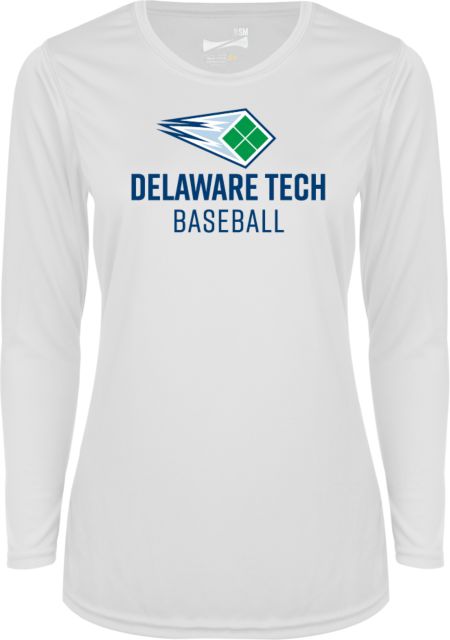 Delaware Tech CC Womens Performance Long Sleeve Shirt Delaware Tech Baseball - ONLINE ONLY