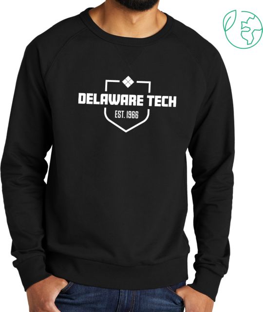 Delaware Tech CC Allmade Organic French Terry Crewneck Sweatshirt Delware Tech Established - ONLINE ONLY