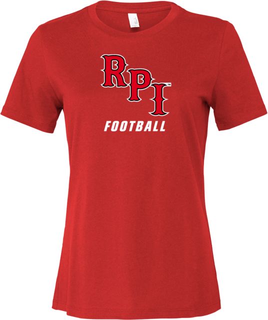 RPI Bella + Canvas Womens Relaxed Cotton T Shirt Football - ONLINE ONLY