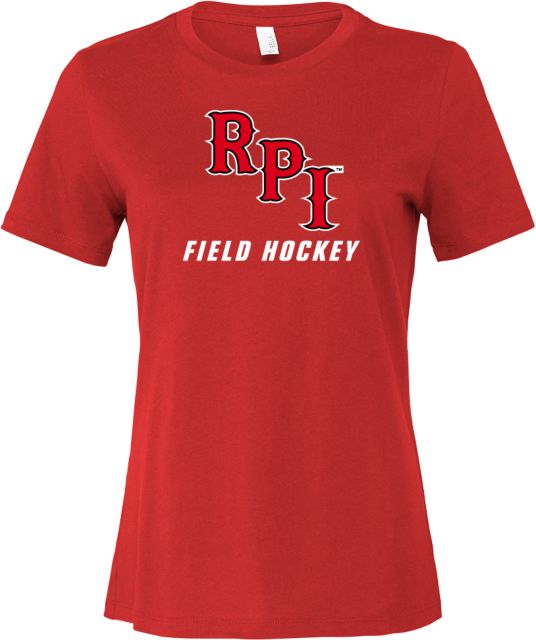 RPI Bella + Canvas Womens Relaxed Cotton T Shirt Field Hockey - ONLINE ONLY