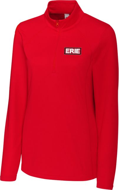 Erie CC C&B Womens Clique Ice Pique Half Zip SUNY Erie Wordmark - ONLINE ONLY