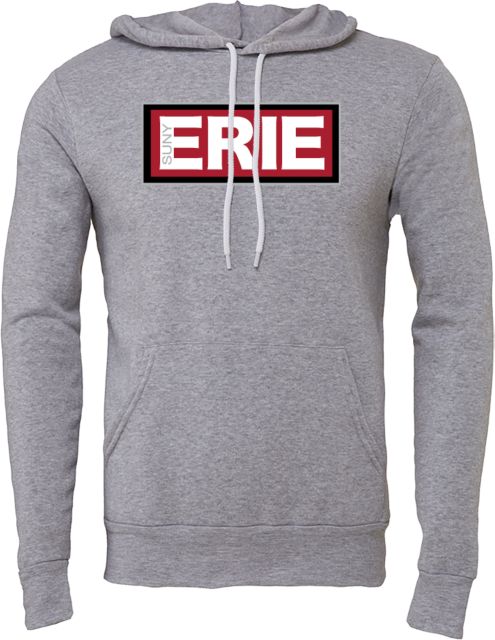 Erie CC Bella + Canvas Fleece Hood SUNY Erie Wordmark - ONLINE ONLY