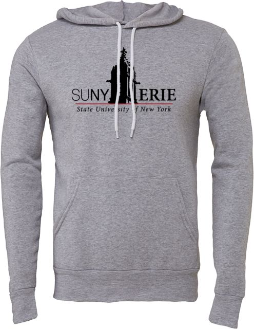 Erie CC Bella + Canvas Fleece Hood SUNY Erie State University of New York - Tower - ONLINE ONLY