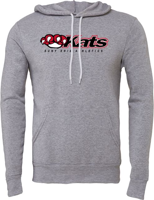 Erie CC Bella + Canvas Fleece Hood SUNY Erie Athletics  Kats Wordmark - ONLINE ONLY
