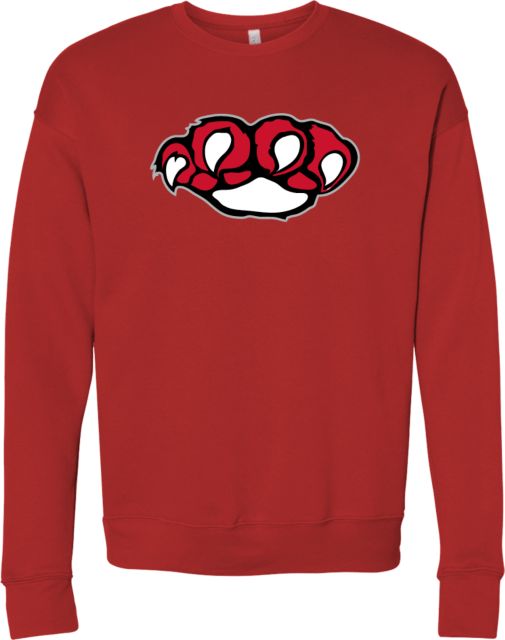 Erie CC Bella + Canvas Fleece Crew SUNY Erie Mascot Paw - ONLINE ONLY
