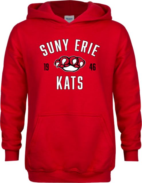 Erie CC Youth Fleece Hoodie SUNY Erie Kats Arched - ONLINE ONLY