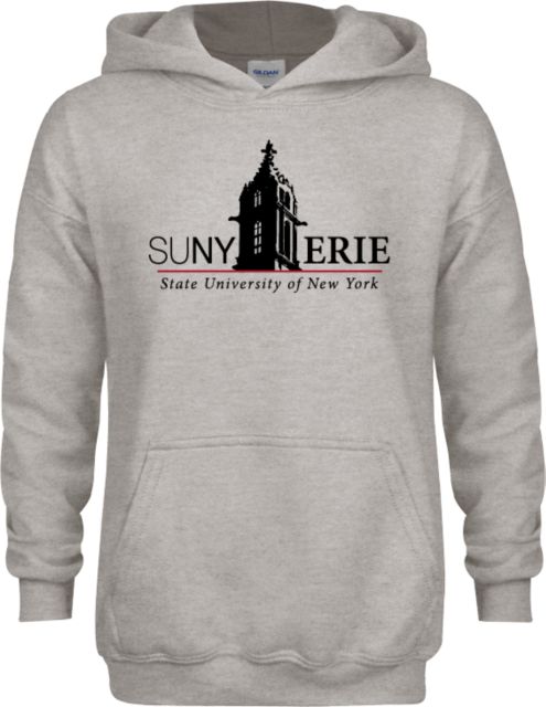 Erie CC Youth Fleece Hood SUNY Erie State University of New York - Tower - ONLINE ONLY