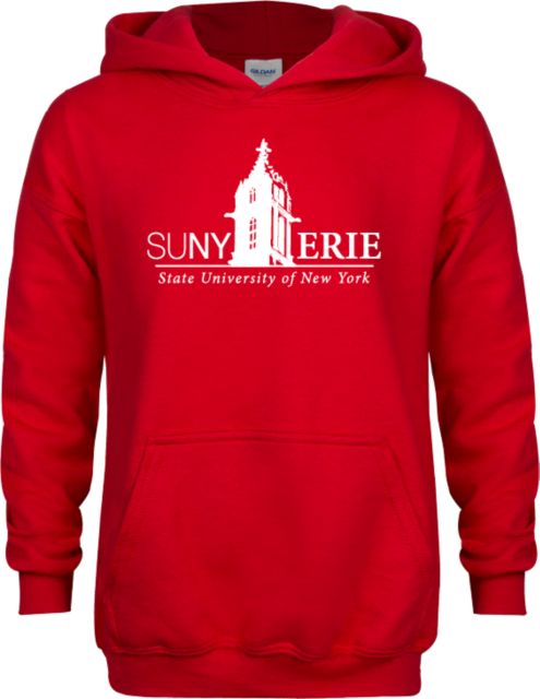 Erie CC Youth Fleece Hoodie SUNY Erie State University of New York - Tower - ONLINE ONLY