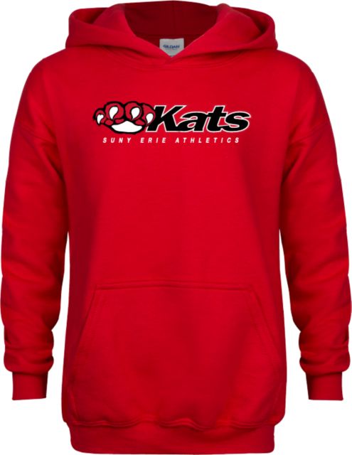 Erie CC Youth Fleece Hoodie SUNY Erie Athletics  Kats Wordmark - ONLINE ONLY