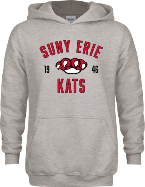 Erie CC Youth Fleece Hood SUNY Erie Kats Arched - ONLINE ONLY