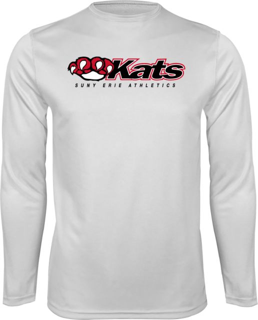 Erie CC Performance Long Sleeve Shirt SUNY Erie Athletics  Kats Wordmark - ONLINE ONLY