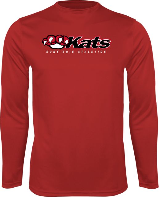 Erie CC Performance Long Sleeve Shirt SUNY Erie Athletics  Kats Wordmark - ONLINE ONLY