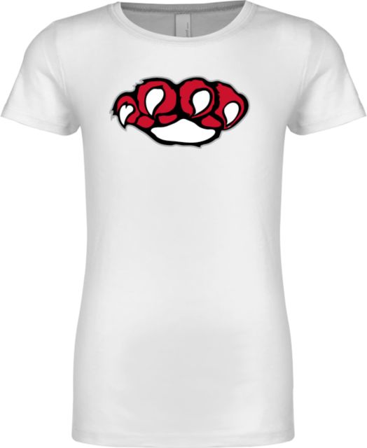 Erie CC Next Level Girls Fashion Fit T Shirt SUNY Erie Mascot Paw - ONLINE ONLY