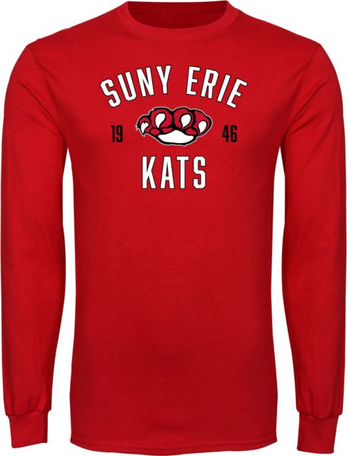 Erie CC Long Sleeve T Shirt SUNY Erie Kats Arched - ONLINE ONLY