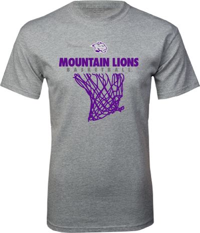 Young Harris T Shirt Mountain Lions Basketball w/ Hanging Net - ONLINE ONLY