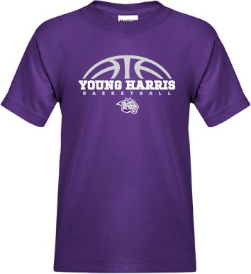 Young Harris Youth T Shirt Young Harris Basketball Half Ball - ONLINE ONLY