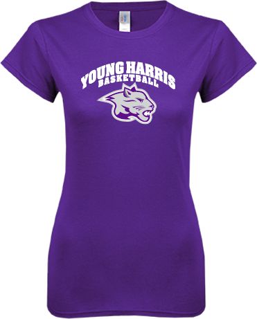 Young Harris Next Level Ladies SoftStyle Junior Fitted Tee Basketball - ONLINE ONLY