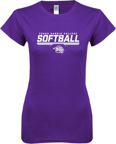 Young Harris Next Level Ladies SoftStyle Junior Fitted Tee Young Harris College Softball - ONLINE ONLY