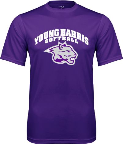 Young Harris Performance Tee Softball - ONLINE ONLY