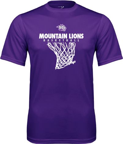 Young Harris Performance Tee Mountain Lions Basketball w/ Hanging Net - ONLINE ONLY