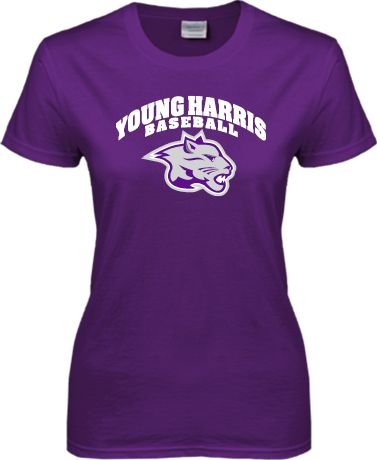 Young Harris Ladies T Shirt Baseball - ONLINE ONLY
