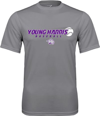 Young Harris Performance Tee Young Harris Baseball w/ Flying Ball - ONLINE ONLY