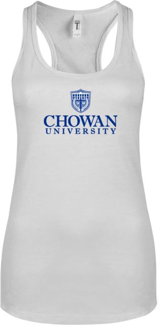 Chowan Next Level Racerback Tank White Primary Mark - ONLINE ONLY