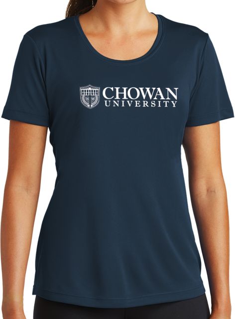 Chowan Womens Performance Short Sleeve Tee Horizontal Primary Mark - ONLINE ONLY
