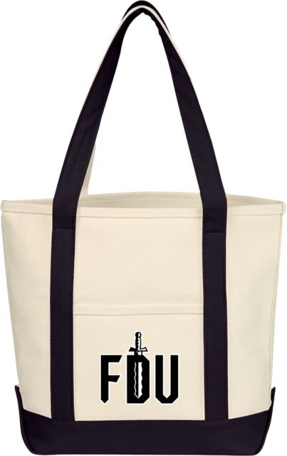 FDU Knights Cotton Canvas Tote Bag FDU with Sword - ONLINE ONLY