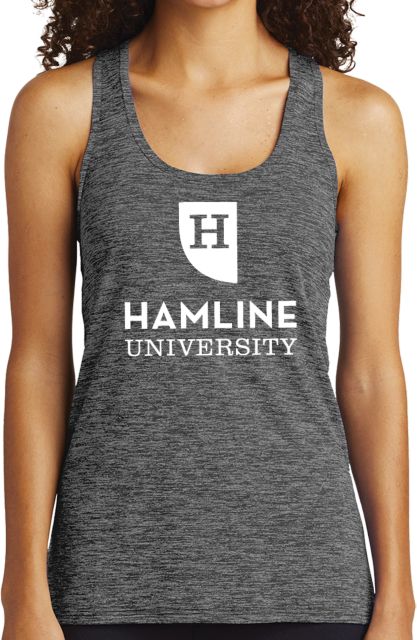 Hamline Ladies Heather Performance Tank Primary - ONLINE ONLY