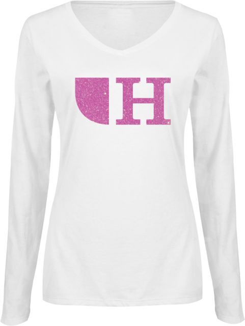 Hamline Ladies Long Sleeve V Neck Tee D Glitter - ONLINE ONLY