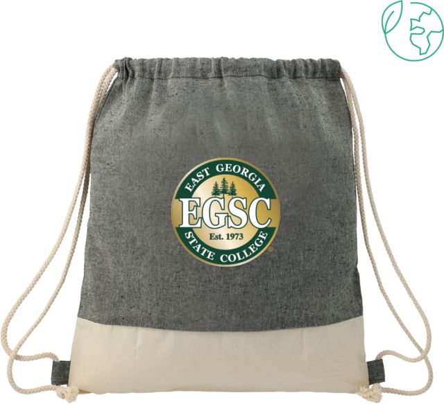 East Georgia State Split Recycled Cotton Drawstring Bag Primary Athletic Mark - ONLINE ONLY
